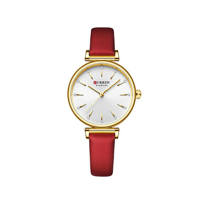 Curren 9081 Belt Wristwatches for Women - Red