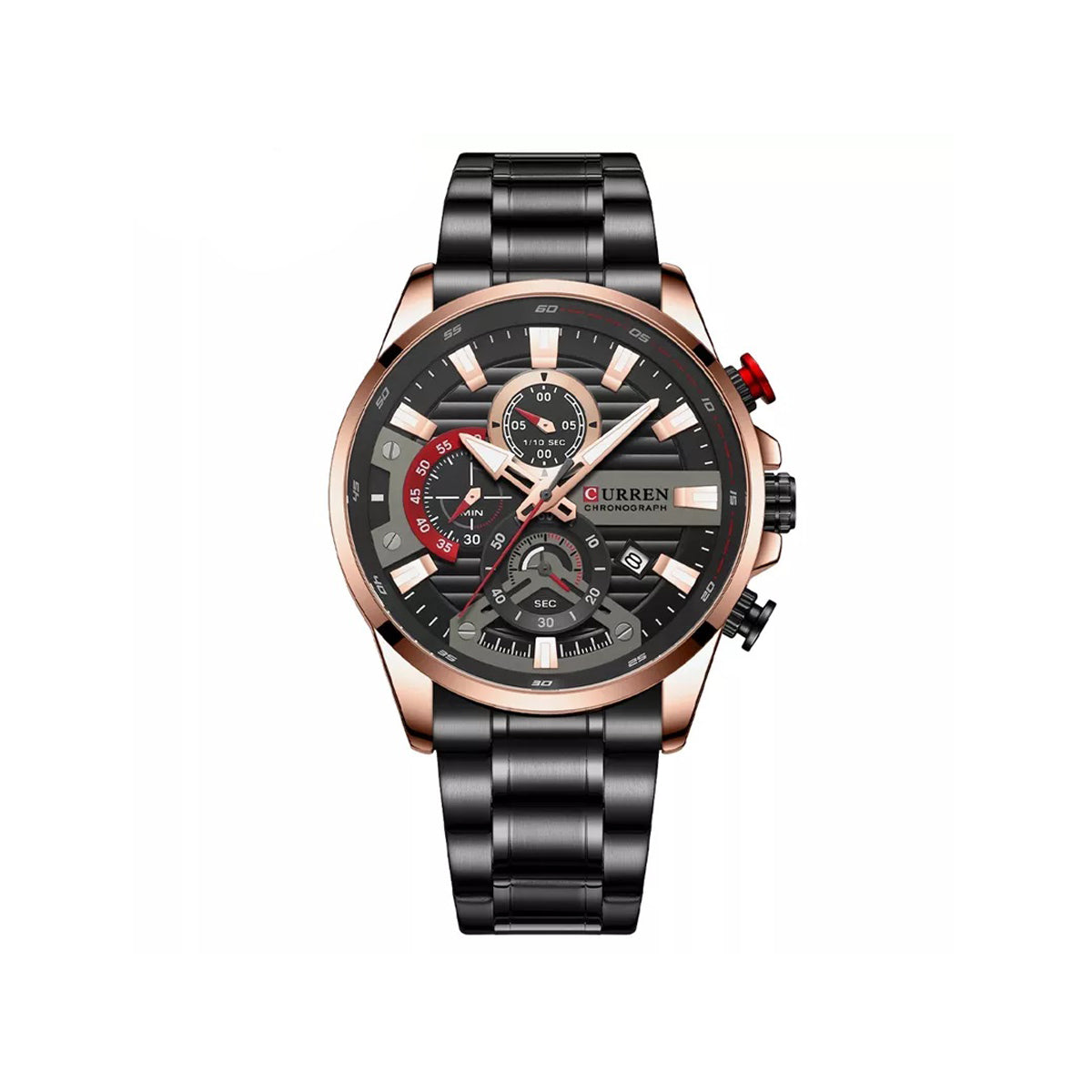 CURREN 8415 Chronograph Luminous Watch for Men - Black