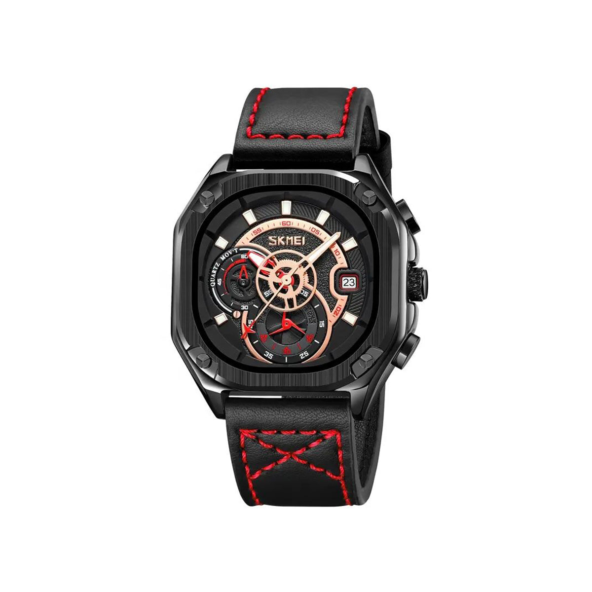 SKMEI 9313 Luxury Unique Design Mens Quartz Watch- Black – Timecliq