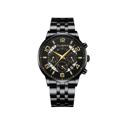 Cuena 6806 Stainless Steel band chronograph Analog luminous Men's Watch