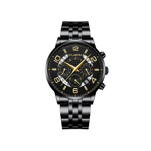 Cuena 6806 Stainless Steel band chronograph Analog luminous Men's Watch