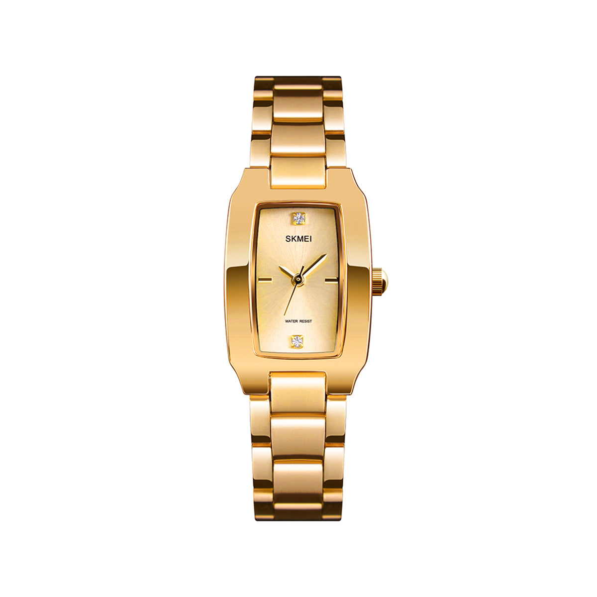 SKMEI 1400 luxury stainless steel wristwatch for Woman- Gold