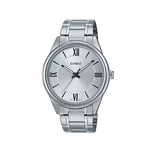Casio MTP-V005D-2B5UDF Stainless Steel Men’s Watch-Silver Dial