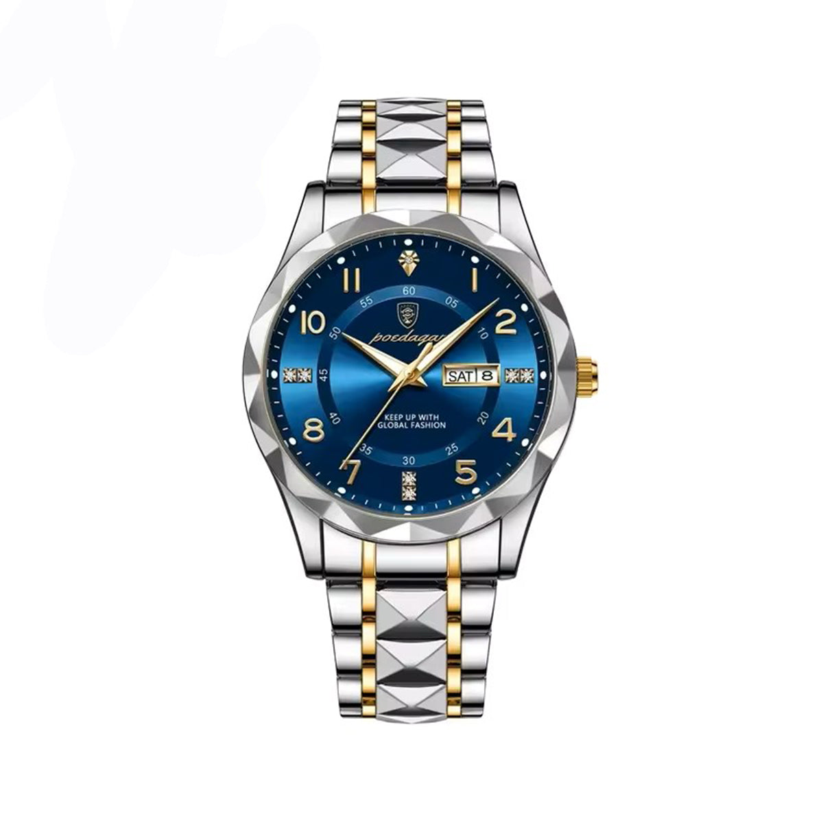 POEDAGAR 802 Leather Casual Luminous Luxury Quartz Men’s Watch