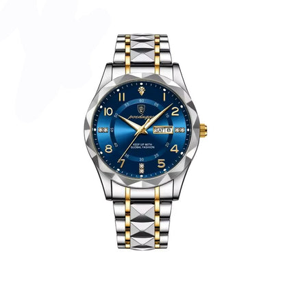 POEDAGAR 802 Leather Casual Luminous Luxury Quartz Men’s Watch