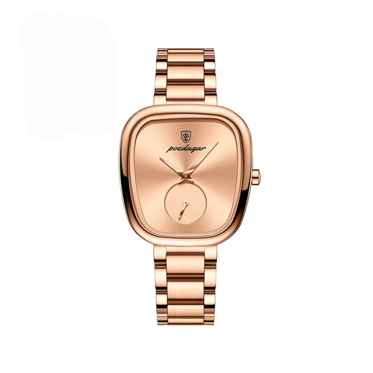 Poedagar 783 New Unique Design Stainless Steel Ladies Watch-Rose Gold