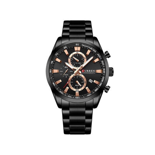CURREN 8445 Luxury Brand Watch for Men - Black