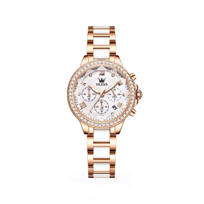OLEVS 9999 Fashionable Watch for Woman-White
