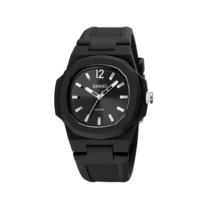 SKMEI 1717 Silicon Strap Analog Watch For Men-Black