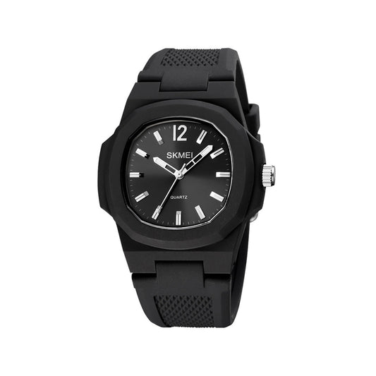 SKMEI 1717 Silicon Strap Analog Watch For Men-Black