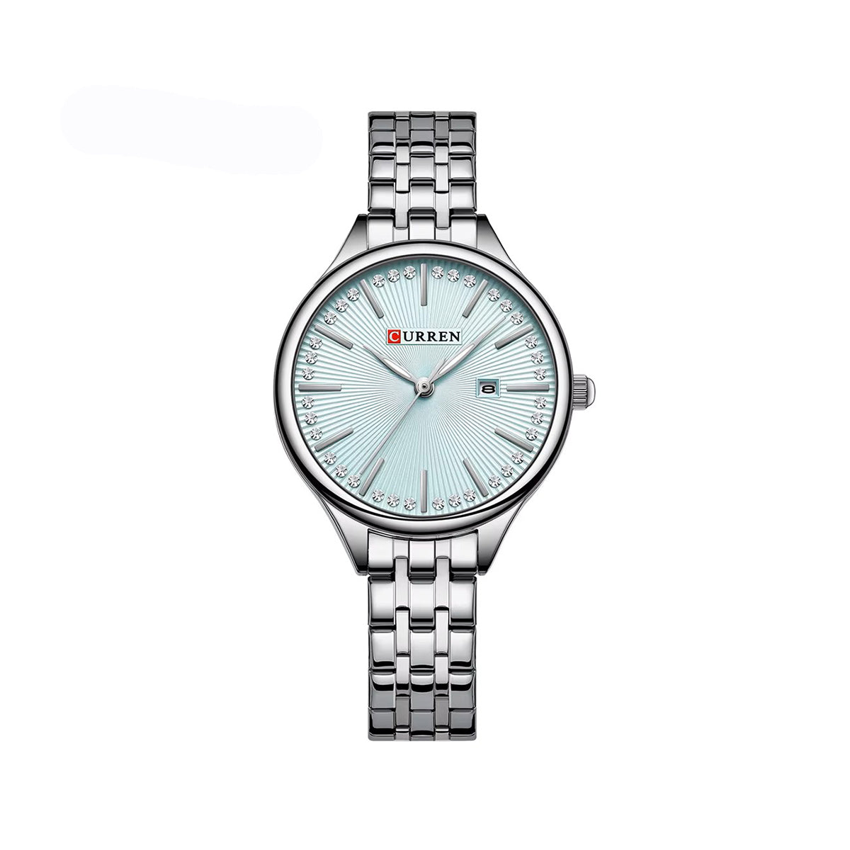 CURREN 9099 Small Dial Simple Stainless Steel Ladies Watch- Silver