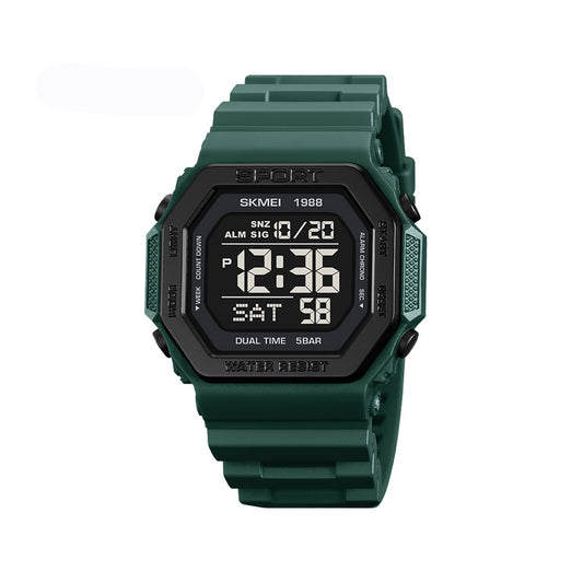Skmei 1988 Sports Waterproof Men Digital Watch - Dark Green