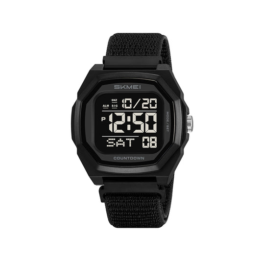SKMEI 2495 Men's Digital Sports Waterproof Dual Time Outdoor Watch - Black