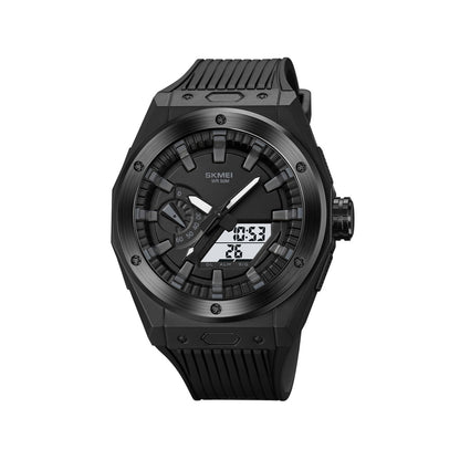 SKMEI 2103 Dual Time Digital Analog Quartz Men's Watch - Black
