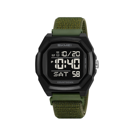 SKMEI 2495 Men's Digital Sports Waterproof Dual Time Outdoor Watch - Green