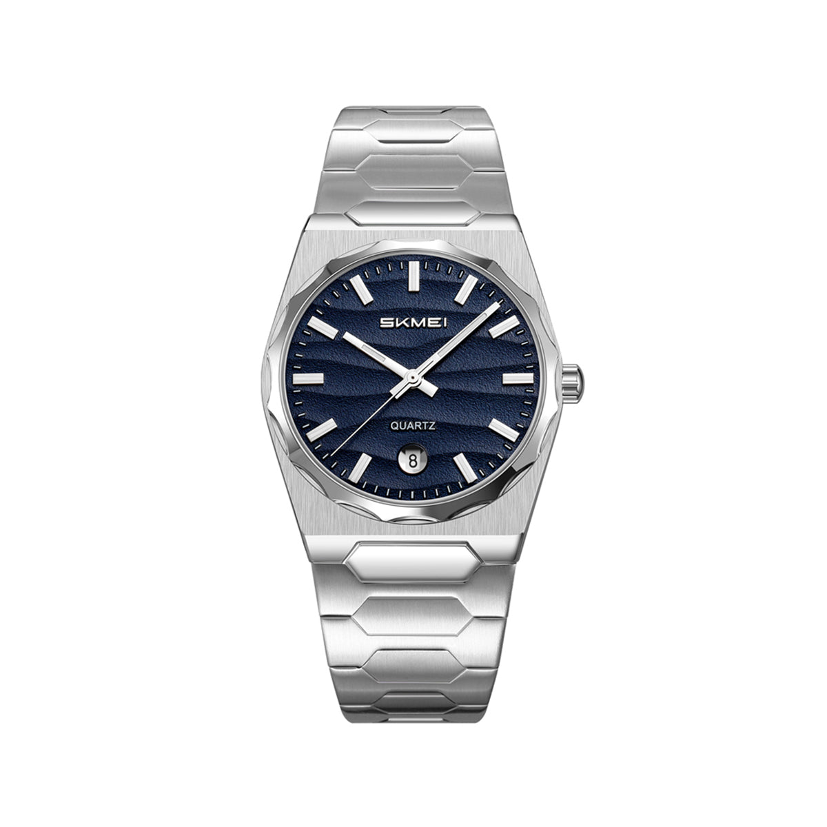 SKMEI 9382 Men's Stainless Steel Quartz Watch - Blue