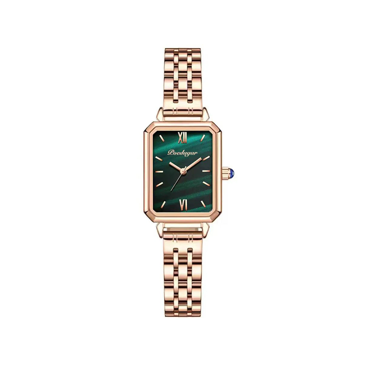 POEDAGAR 622 Elegant Ladies Stylish Watch- Rose Gold & Green