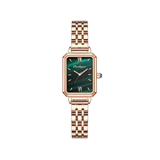 POEDAGAR 622 Elegant Ladies Stylish Watch- Rose Gold & Green