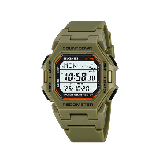 SKMEI 2596 Men's Waterproof Digital Sports Watch - Army Green