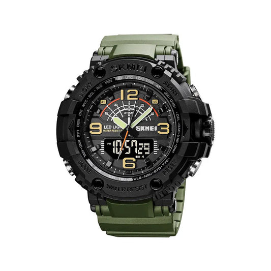 Skmei 1617 Men’s Sports Digital Watch - Green and Black