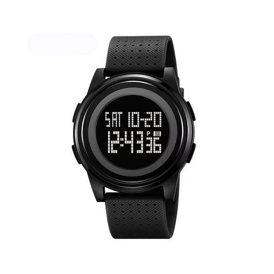 SKMEI 2378 Classy Silicone strap waterproof Digital Men’s watch- Black