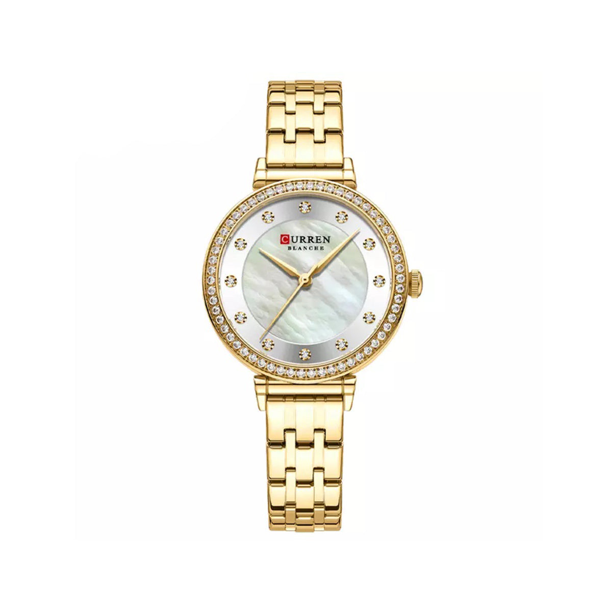 CURREN 9087 Watches for Women – Gold & White
