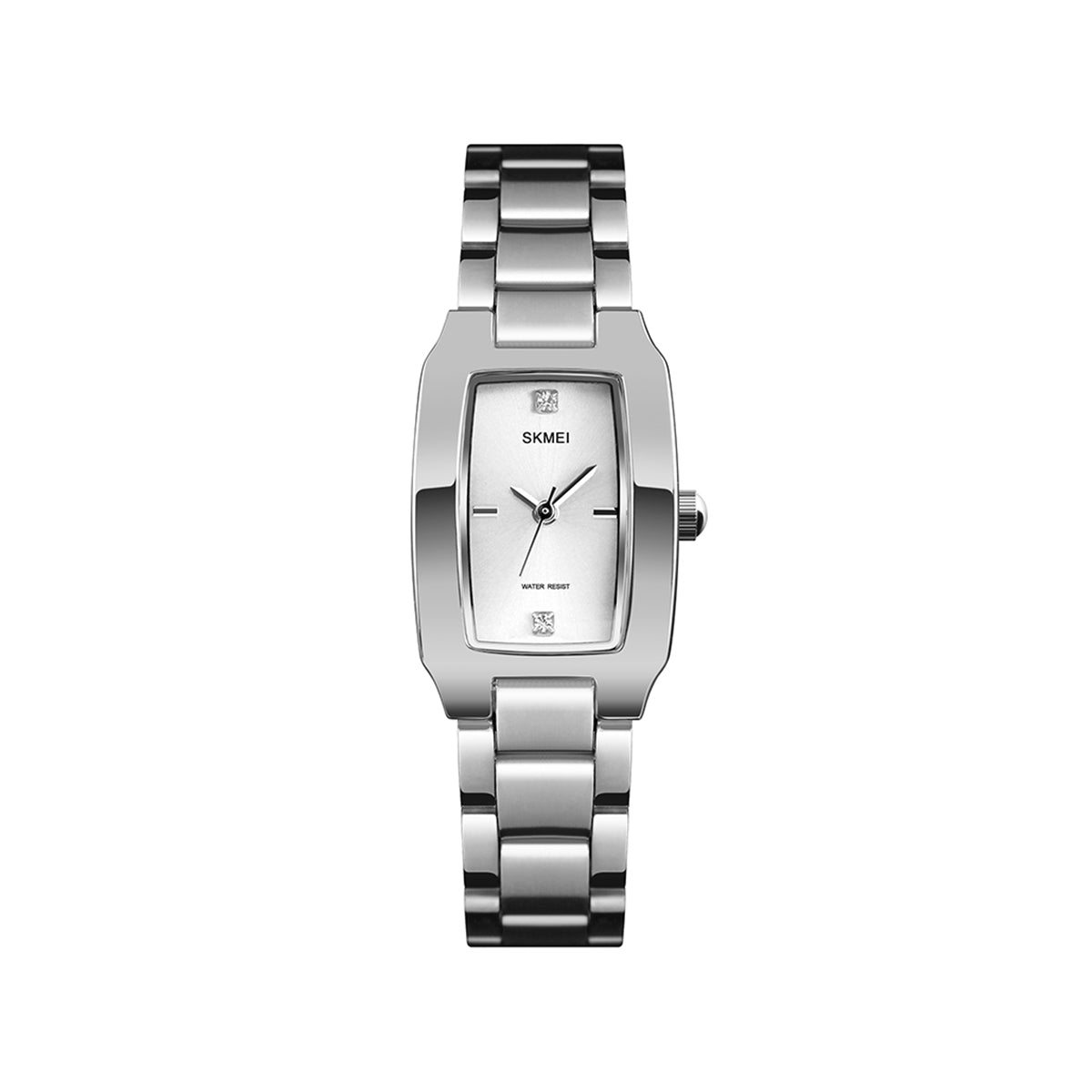 SKMEI 1400 luxury stainless steel wristwatch for Woman- Silver