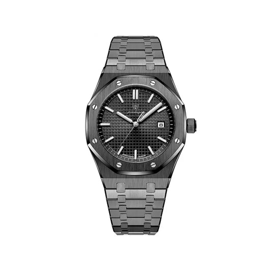 Poedagar 924 Fashion Quartz Stainless steel Men's Wrist Watch- Black