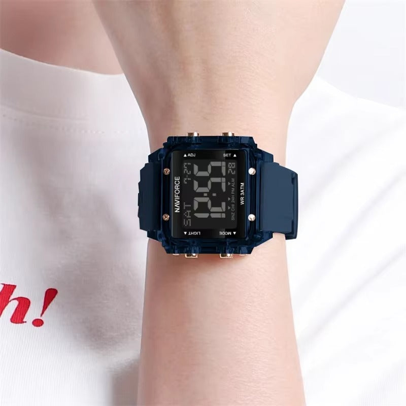 NAVIFORCE 7101 LCD Digital Display Sports Men's Watch-Blue