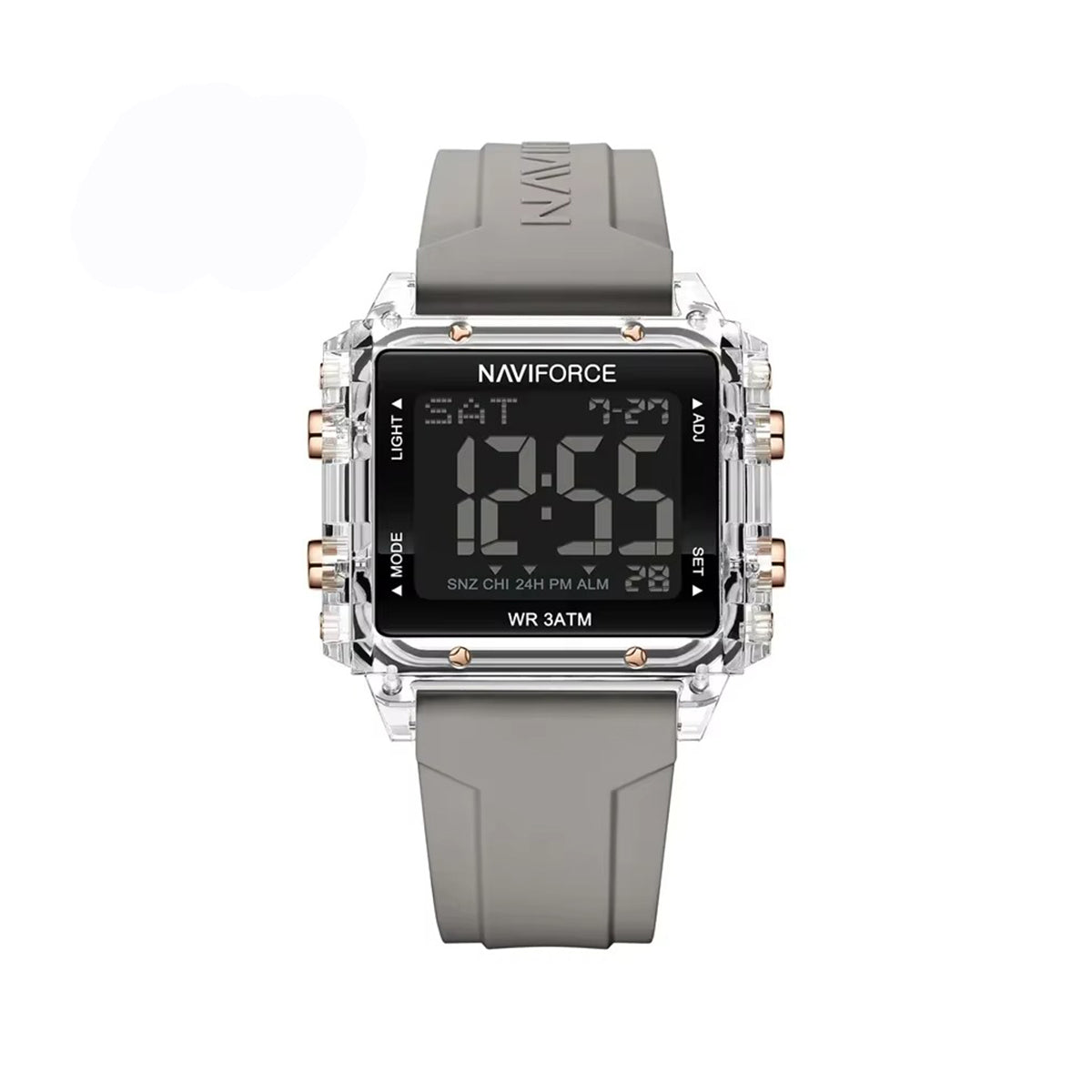 NAVIFORCE 7101 LCD Digital Display Sports Men's Watch-Gray