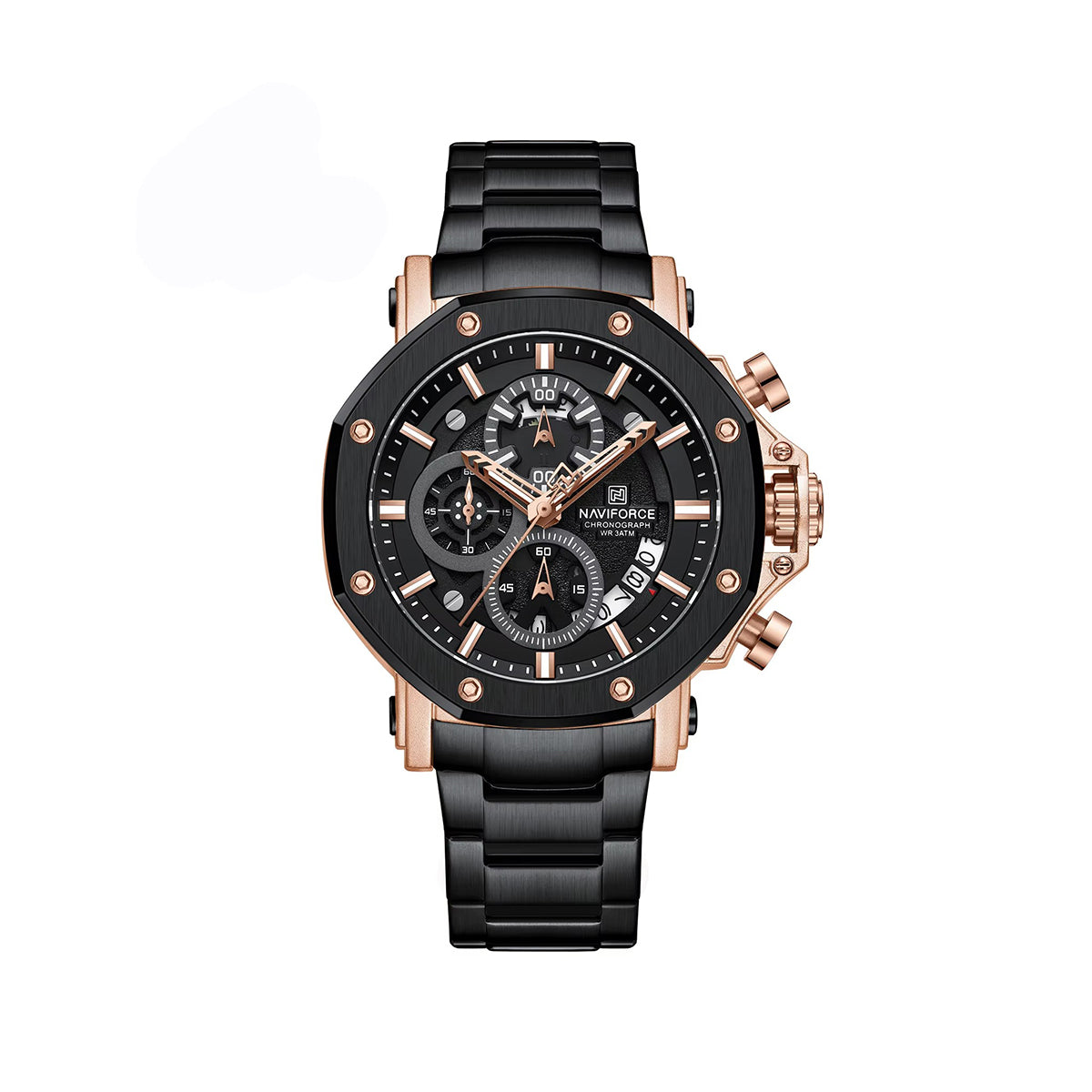 NAVIFORCE 8065 Active Chronograph Men's Watch-Rose Black
