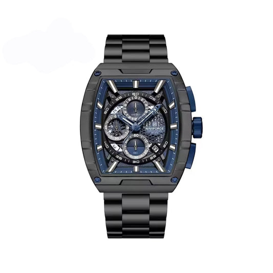NAVIFORCE 8066 Active Chronograph Men's Watch-Black Blue