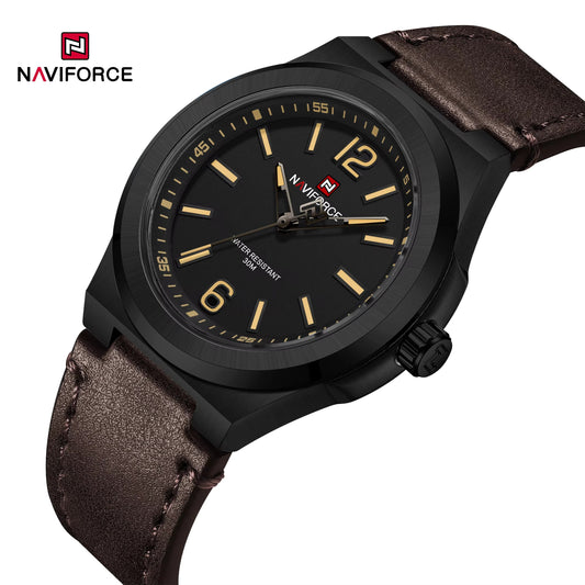 NAVIFORCE 9233 Casual Leather Quartz Men’s Watch
