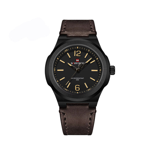 NAVIFORCE 9233 Casual Leather Quartz Men’s Watch