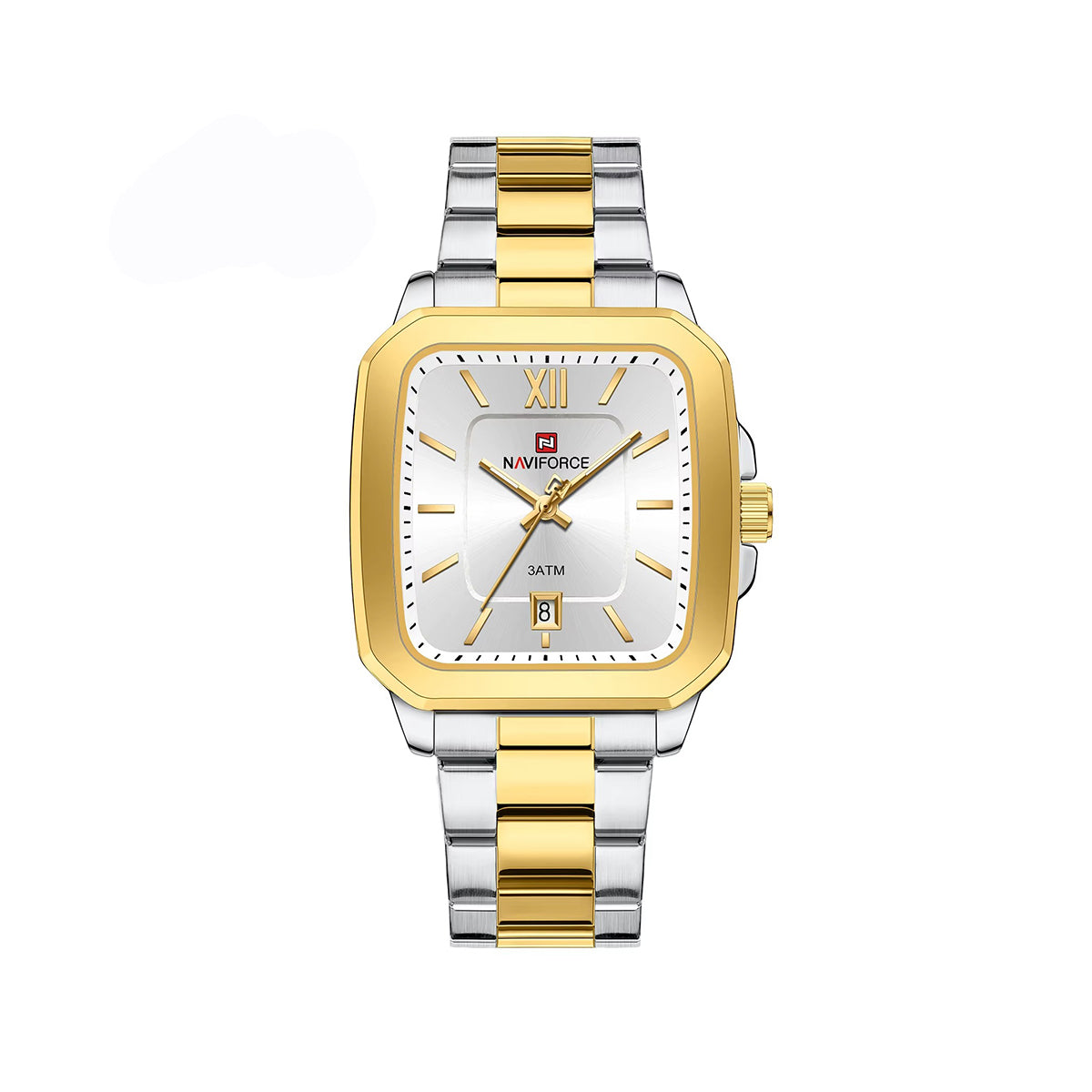 NAVIFORCE 9239 Stainless Casual Men's Watch-Gold White