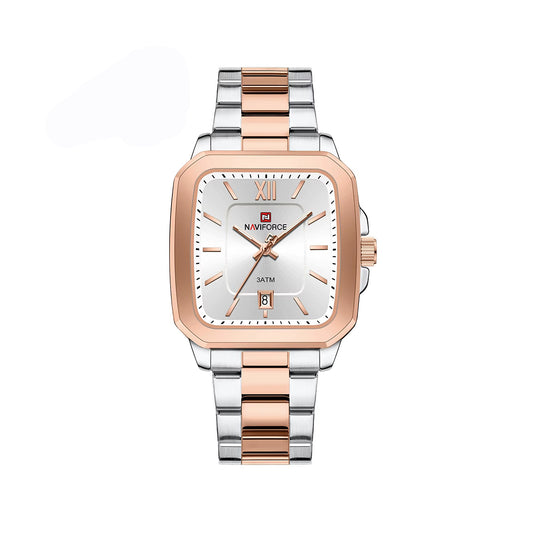 NAVIFORCE 9239 Stainless Casual Men's Watch-Rose White