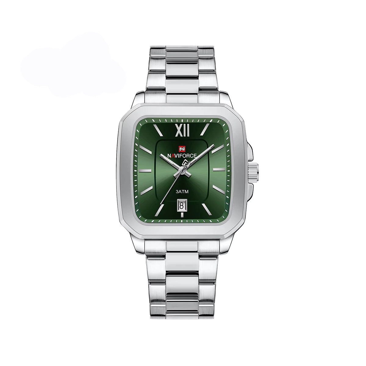 NAVIFORCE 9239 Stainless Casual Men's Watch-Silver Green