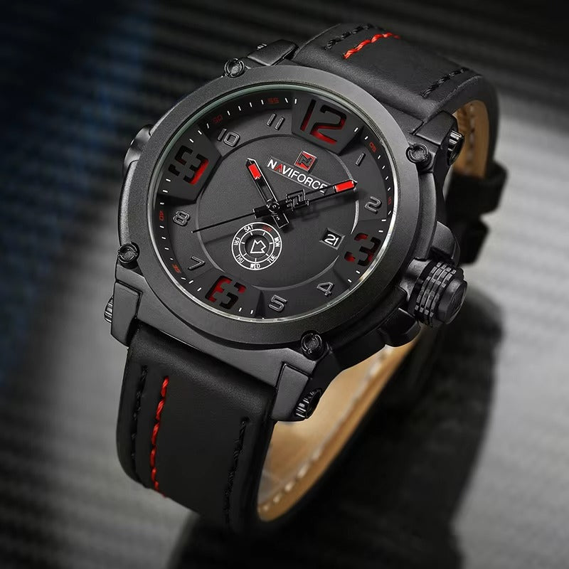 NAVIFORCE NF9099 Casual Leather Quartz Men’s Watch
