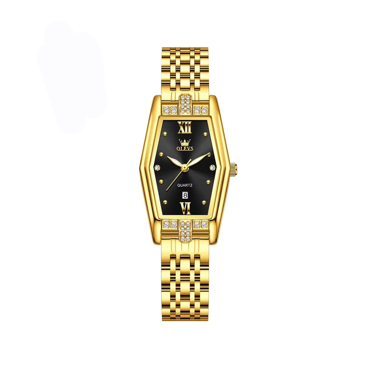 OLEVS 3699 Luxury Fashion Luminous Ladies Watch-Gold Black