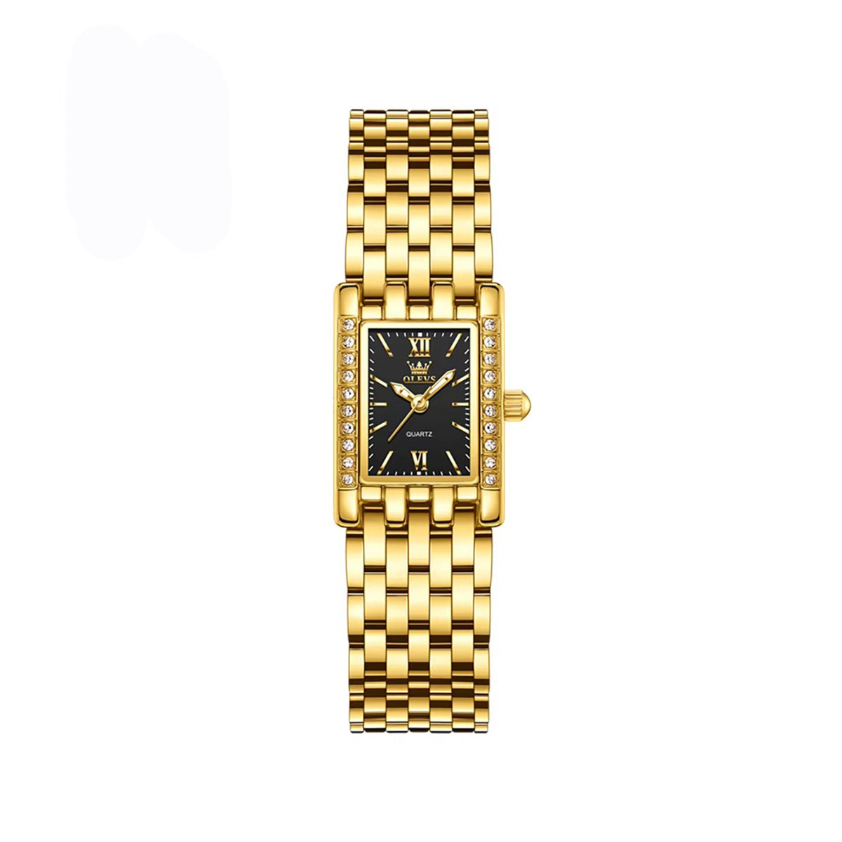 OLEVS 3700 New Elegant Quartz Ladies Watch-Gold Black