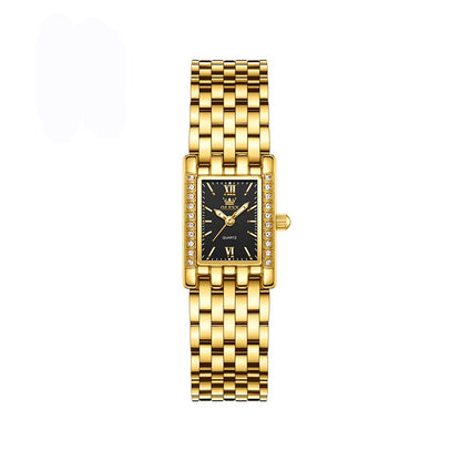 OLEVS 3700 New Elegant Quartz Ladies Watch-Gold Black