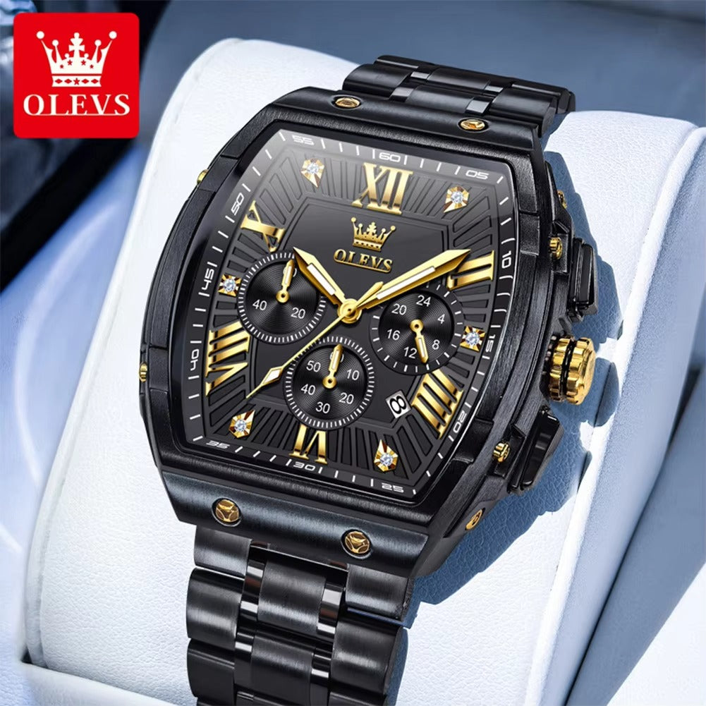 OLEVS 5639 Luxury Chronograph Luminous Men's Watch-Black