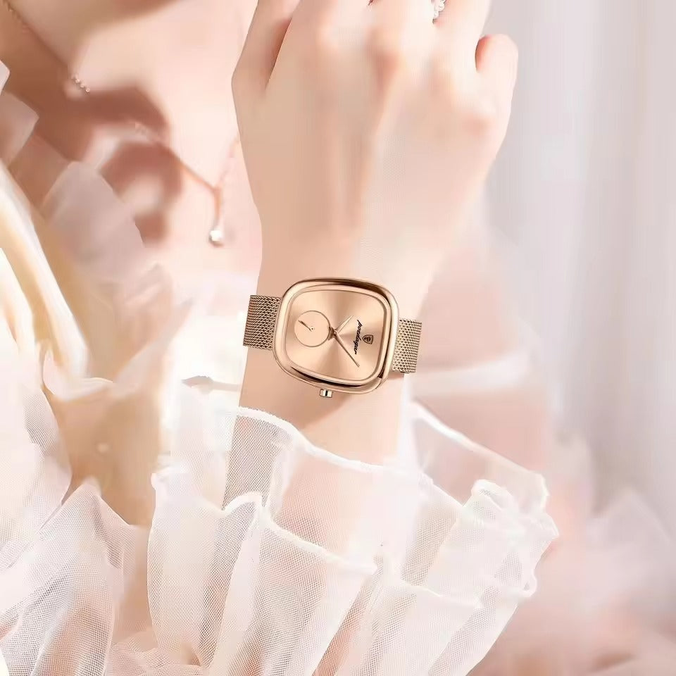 POEDAGAR 783 New Quartz Unique Ladies Watch-Rose Gold