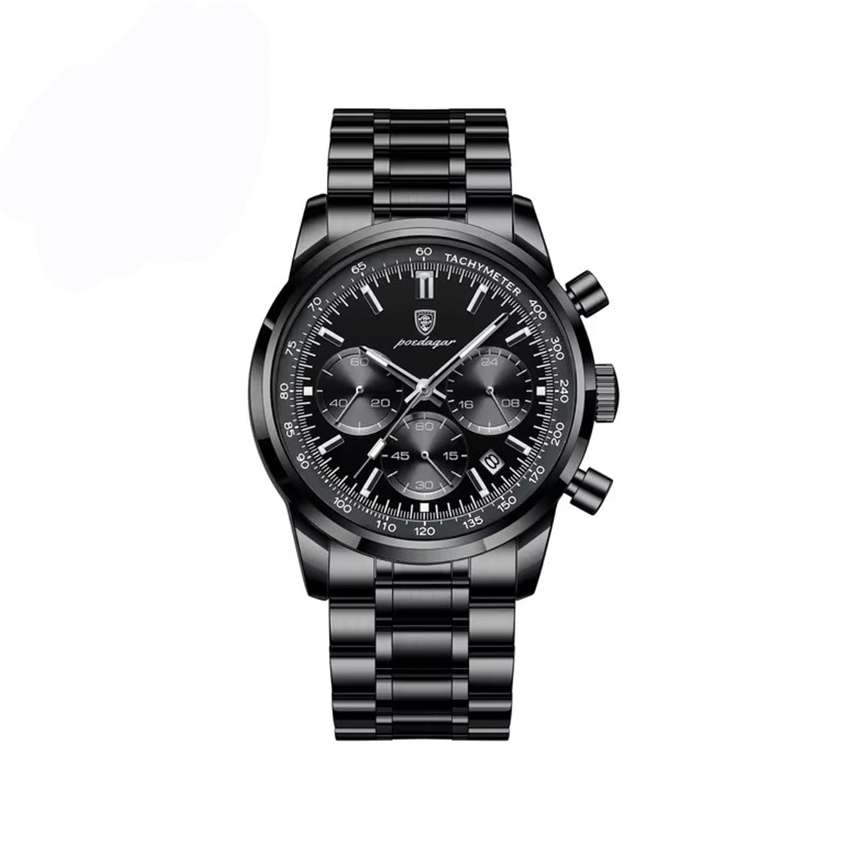 POEDAGAR 921 Casual Active Chronograph Men’s Watch-Black