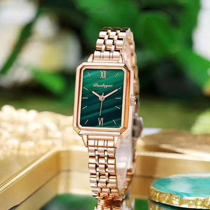 POEDAGAR 622 Elegant Ladies Stylish Watch- Rose Gold & Green