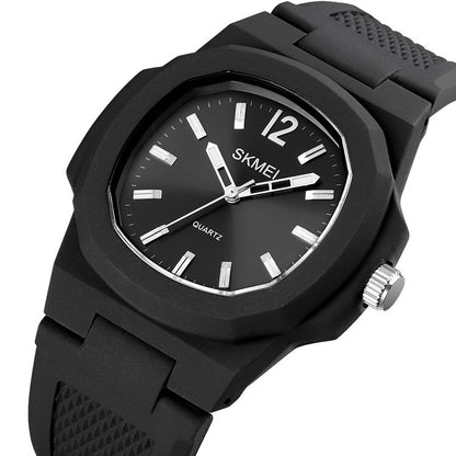 SKMEI 1717 Silicon Strap Analog Watch For Men-Black