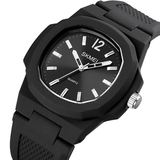 SKMEI 1717 Silicon Strap Analog Watch For Men-Black