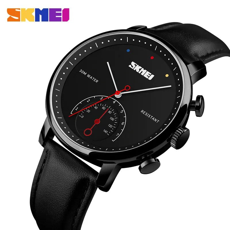 SKMEI 1399 Leather Strap Elegance Quartz Casual Men's Watch