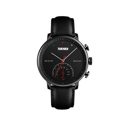 SKMEI 1399 Leather Strap Elegance Quartz Casual Men's Watch