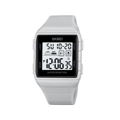 SKMEI 1960 50m Waterproof Electric Men's Watch-White